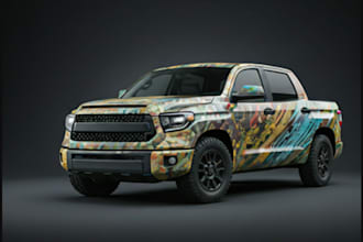artistically design unique vehicle wrap