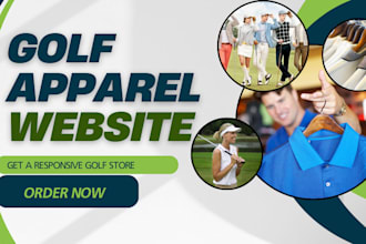 design golf clothing shopify store golf apparel accessories dropshipping store