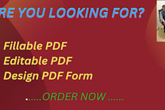 create fillable PDF, editable PDF and design new forms