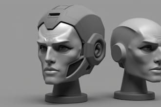 3d sculpt 3d model face 3d head bust 3d helmet 3d modeling for 3d printing