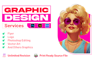 do graphic design, flyer, logo vector art in adobe illustrator, photoshop