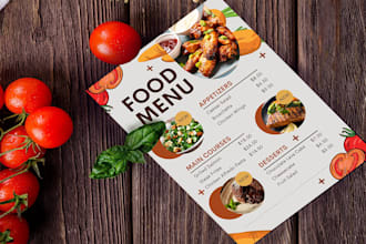 do food menu and price list design