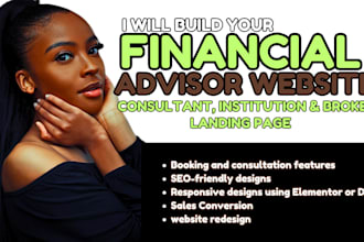 financial advisor website, financial institution, planning, consultant website