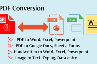 convert PDF to word, excel, PPT, google docs