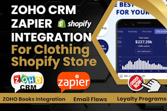 setup zoho crm zapier automation for clothing shopify website woocommerce