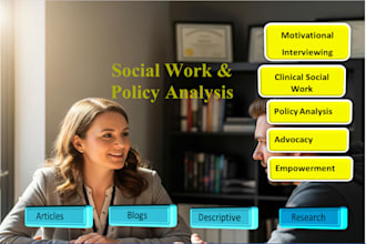 provide professional social work research, policy analysis, and reports