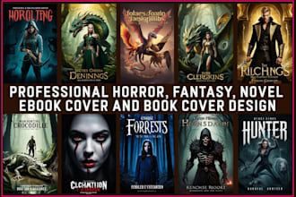 design fantasy, horror, novel, ebook covers, book cover designs