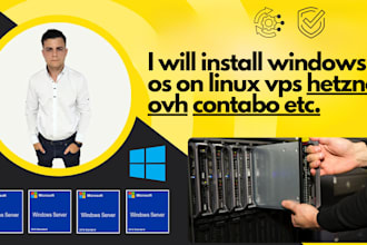 install windows os on servers hetzner ovh contabo