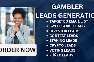 generate crypto lead, gamblers lead, voting lead, sweepstakes lead