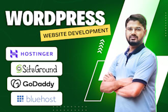 design wordpress website on hostinger, godaddy, bluehost, siteground, hostgator