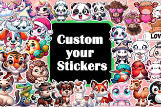 custom sticker design, animated, telegram, whatsapp and vinyl stickers