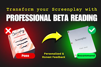 beta read your screenplay or be your script beta reader, screenplay notes