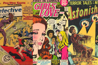 create comic book illustrations vintage posters vintage comic book illustration