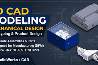 create 3d mechanical models and cad designs