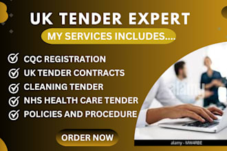 do UK healthcare, cleaning tenders and write winning proposals, cqc