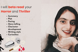 beta read your horror, thriller or mystery manuscript with honest feedback
