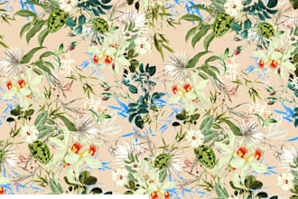 do seamless pattern design for fabric print textile designs