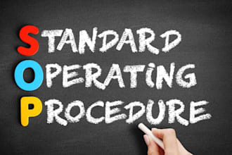write technical sops, user guide, manuals policies, standard operating procedure