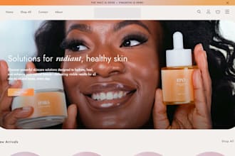 design skincare shopify store beauty shopify store beauty skincare store