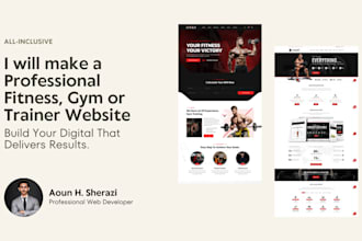 make a professional fitness, gym or trainer website