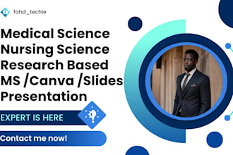 design medical, science, nursing research pitch deck and powerpoint presentation
