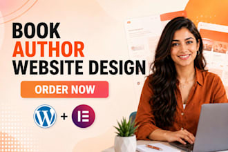 build modern book author website or ebook author website
