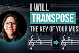 professionally transpose your sheet music to any key