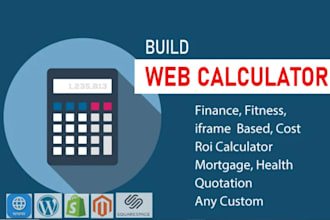 develop a custom web calculator for wordpress website