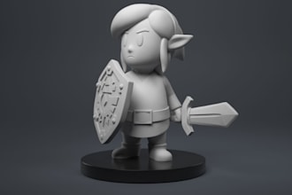 form 3d miniature model for printing,fix stl file,3d figurine,zbbrush sculpture
