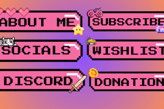 make cute custom twitch panels for you