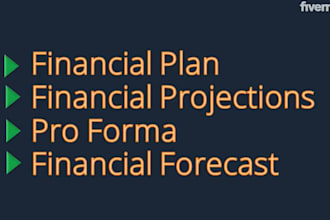 provide financial projections, financial forecast and business plan