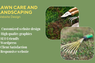 design landscaping, gardening, planting, snow removal, lawn care service website