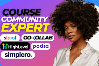 online community simplero podia course website gokollab skool gohighlevel member