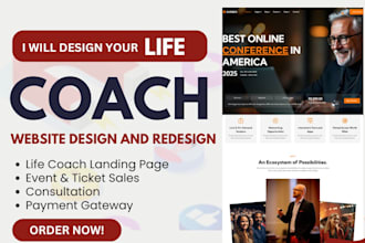 life coaching website, life coach website, online consulting website for coach