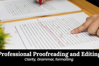 proofread, edit, format, layout, grammar check your document, book manuscript