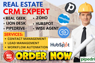 setup real estate crm podio followup lion desk pipedrive property base zoho  crm