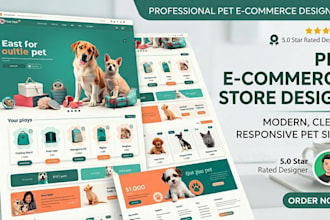 design profitable pet shopify store dog product website pet store