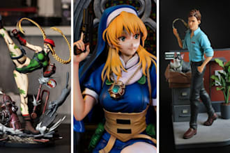 3d print and paint custom anime figure model miniatures stl resin printing