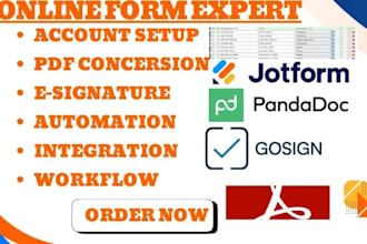 setup jotform pandadoc adobe acrobat form tools prontoforms sertifi gosign VA