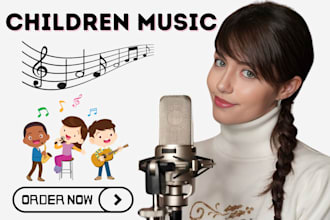 sing kid song, compose nursery rhyme lullaby music, children music, baby sleep