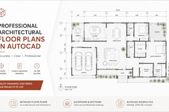 draw floor plans, elevations and sections in autocad