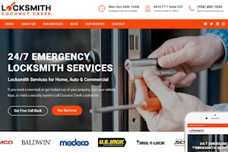 locksmith website handyman web cctv home security window installation website