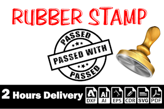 design a custom digital rubber stamp logo, seal, seal wax