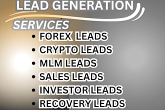 provide verified targeted forex leads crypto leads valid forex crypto email list