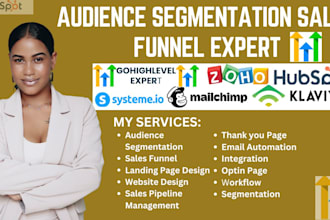 do audience segmentation on gohighlevel hubspot clickfunnels mailchimp zoho