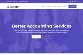 accounting landing page, accounting website, accounting wordpress website leads