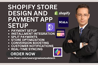 setup shopify payment depo scala installment spd split payment sezzle widget