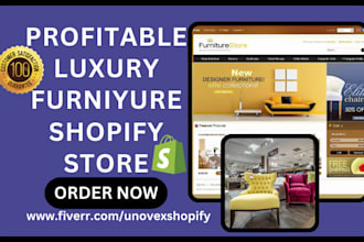 design furniture shopify store living room product listings home decor website