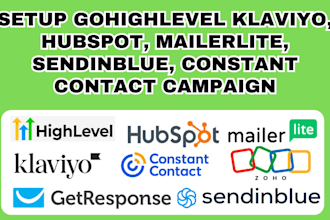 set gohighlevel klaviyo hubspot mailerlite sendinblue constant contact campaign
