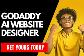 design godaddy ai website ai landing page